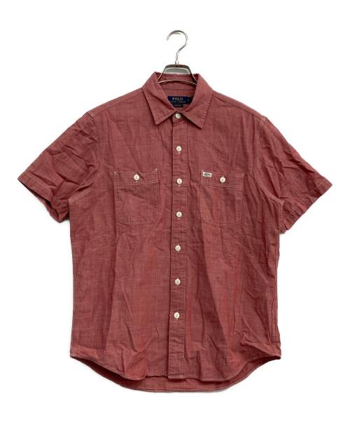 POLO RALPH LAUREN（ポロ・ラルフローレン）POLO RALPH LAUREN (ポロ・ラルフローレン) レギュラーっカラー S/S シャツ レッド サイズ:Ｍの古着・服飾アイテム