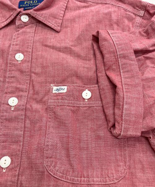 POLO RALPH LAUREN（ポロ・ラルフローレン）POLO RALPH LAUREN (ポロ・ラルフローレン) レギュラーっカラー S/S シャツ レッド サイズ:Ｍの古着・服飾アイテム