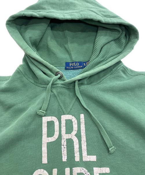 POLO RALPH LAUREN（ポロ・ラルフローレン）POLO RALPH LAUREN (ポロ・ラルフローレン) ダメージ加工 PRL SURF パーカー グリーン サイズ:XLの古着・服飾アイテム