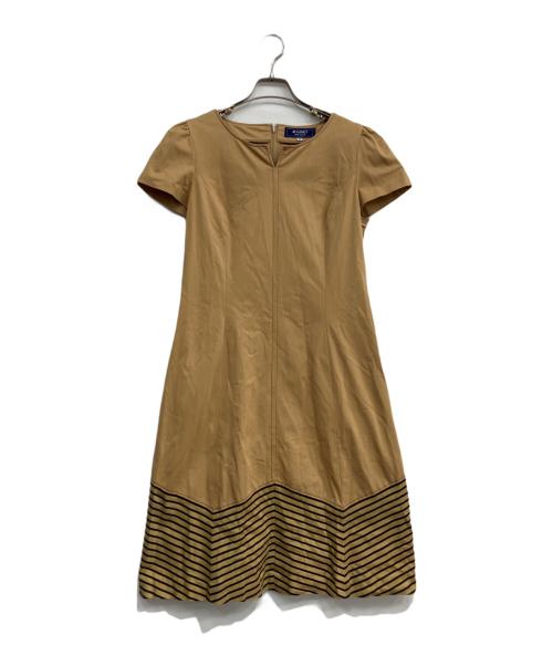 M'S GRACY（エムズグレイシー）M'S GRACY (エムズグレイシー) 裾ボーダーワンピース ベージュ サイズ:40の古着・服飾アイテム