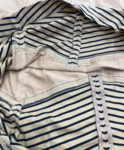 M'S GRACY（エムズグレイシー）M'S GRACY (エムズグレイシー) 裾ボーダーワンピース ベージュ サイズ:40の古着・服飾アイテム