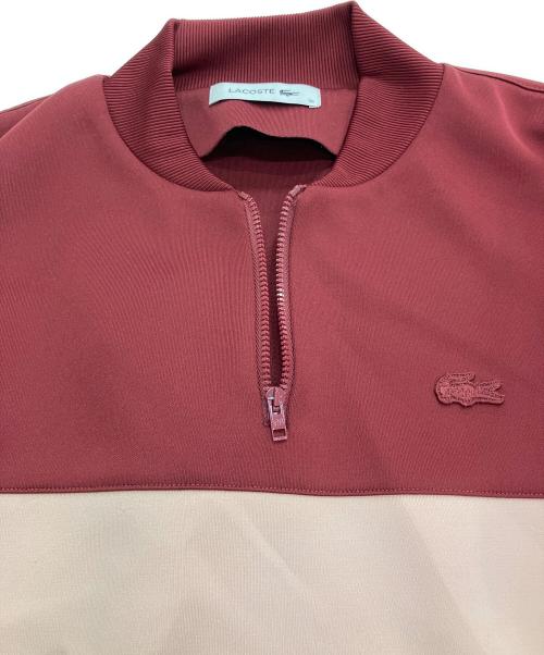 LACOSTE（ラコステ）LACOSTE (ラコステ) ハーフジップトラックトップ ボルドー サイズ:36の古着・服飾アイテム