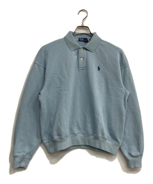 POLO RALPH LAUREN（ポロ・ラルフローレン）POLO RALPH LAUREN (ポロ・ラルフローレン) ライトウェイト フリース ロングスリーブ ポロ POLO RALPH LAUREN ブルー サイズ:SP 未使用品の古着・服飾アイテム
