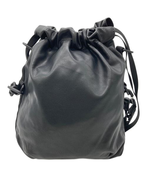 BAICYCLON by Bagjack（バイシクロンバイバッグジャック）BAICYCLON by bagjack (バイシクロンバイバッグジャック) シンセティックレザードローストリングバッグ ブラックの古着・服飾アイテム