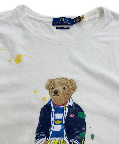POLO RALPH LAUREN（ポロ・ラルフローレン）POLO RALPH LAUREN (ポロ・ラルフローレン) ポロベア ペイント半袖Tシャツ ホワイト サイズ:XLの古着・服飾アイテム