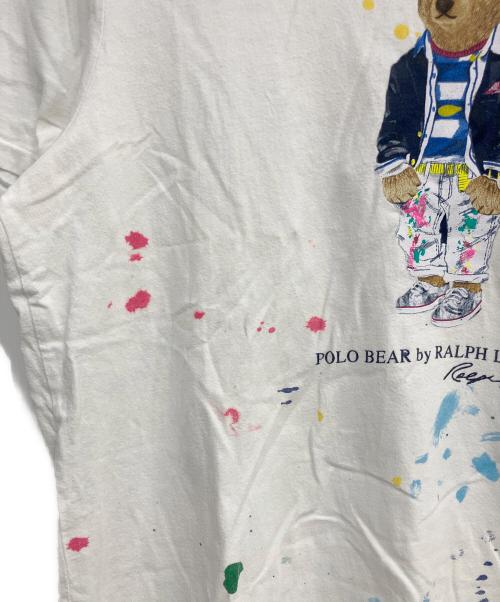 POLO RALPH LAUREN（ポロ・ラルフローレン）POLO RALPH LAUREN (ポロ・ラルフローレン) ポロベア ペイント半袖Tシャツ ホワイト サイズ:XLの古着・服飾アイテム