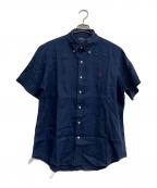 POLO RALPH LAURENポロ・ラルフローレン）の古着「半袖リネンシャツ」｜ネイビー
