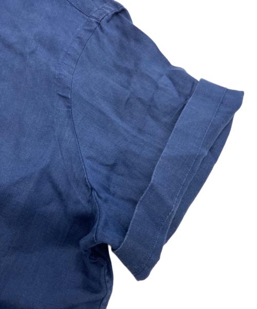 POLO RALPH LAUREN（ポロ・ラルフローレン）POLO RALPH LAUREN (ポロ・ラルフローレン) 半袖リネンシャツ ネイビー サイズ:Lの古着・服飾アイテム