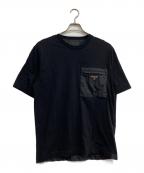 PRADAプラダ）の古着「Re-Nylon xジャージー Tシャツ」｜ブラック