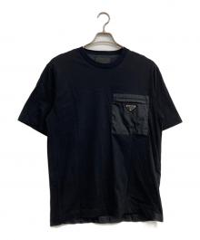 PRADA（プラダ）の古着「Re-Nylon xジャージー Tシャツ」｜ブラック