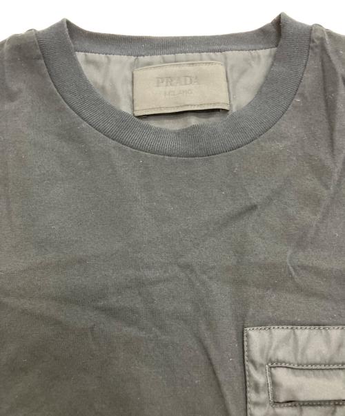 PRADA（プラダ）PRADA (プラダ) Re-Nylon xジャージー Tシャツ ブラック サイズ:Ｍの古着・服飾アイテム