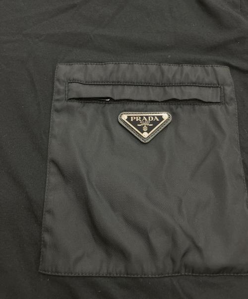PRADA（プラダ）PRADA (プラダ) Re-Nylon xジャージー Tシャツ ブラック サイズ:Ｍの古着・服飾アイテム