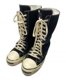 KAMIYA（カミヤ）の古着「Joey" Aged Sole Long Sneaker」｜ブラック