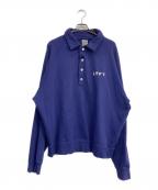 Lyftリフト）の古着「18 Logo Sweat Polo Shirt」｜ブルー