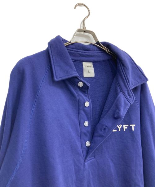 Lyft（リフト）Lyft (リフト) 18 Logo Sweat Polo Shirt ブルー サイズ:Lの古着・服飾アイテム