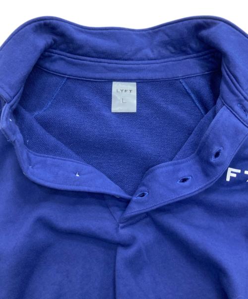 Lyft（リフト）Lyft (リフト) 18 Logo Sweat Polo Shirt ブルー サイズ:Lの古着・服飾アイテム