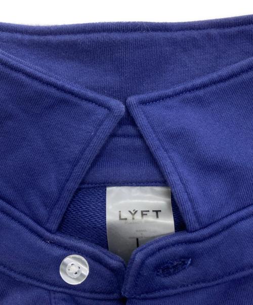 Lyft（リフト）Lyft (リフト) 18 Logo Sweat Polo Shirt ブルー サイズ:Lの古着・服飾アイテム