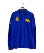 POLO RALPH LAURENポロ・ラルフローレン）の古着「ビッグロゴロングスリーブポロシャツ」｜ブルー