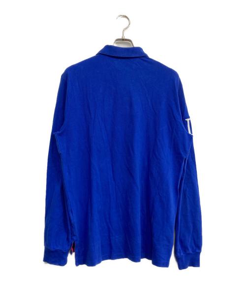 POLO RALPH LAUREN（ポロ・ラルフローレン）POLO RALPH LAUREN (ポロ・ラルフローレン) ビッグロゴロングスリーブポロシャツ ブルー サイズ:Lの古着・服飾アイテム