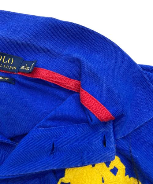 POLO RALPH LAUREN（ポロ・ラルフローレン）POLO RALPH LAUREN (ポロ・ラルフローレン) ビッグロゴロングスリーブポロシャツ ブルー サイズ:Lの古着・服飾アイテム
