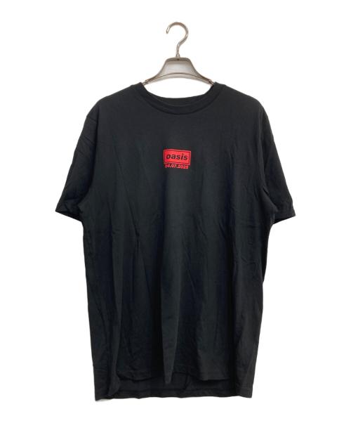 oasis（オアシス）oasis (オアシス) プリントTシャツ ブラック サイズ:XLの古着・服飾アイテム