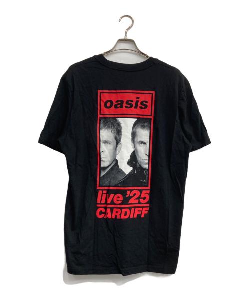 oasis（オアシス）oasis (オアシス) プリントTシャツ ブラック サイズ:XLの古着・服飾アイテム