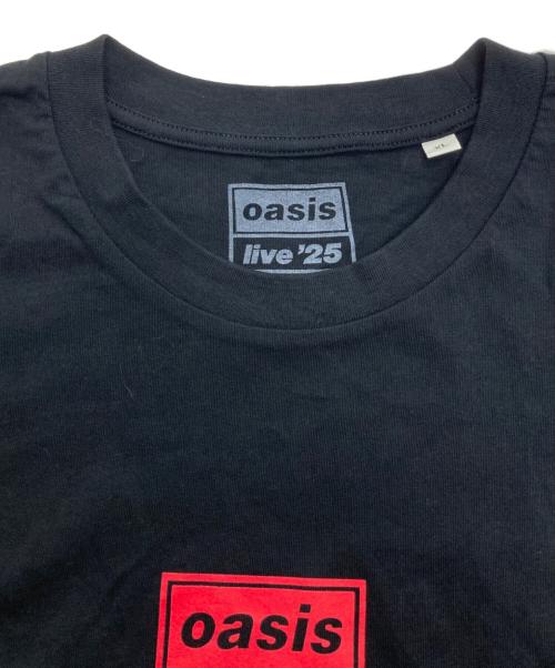 oasis（オアシス）oasis (オアシス) プリントTシャツ ブラック サイズ:XLの古着・服飾アイテム