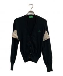 Vivienne Westwood RED LABEL（ヴィヴィアンウエストウッドレッドレーベル）の古着「CHOICE切替ニットカーディガン」｜ブラック