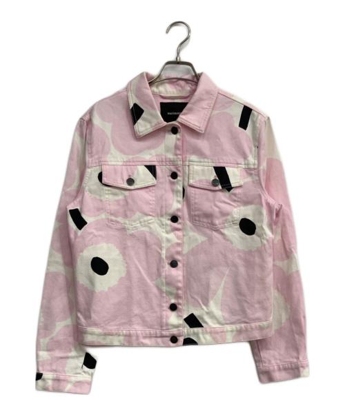 marimekko（マリメッコ）marimekko (マリメッコ) ウニッコ柄デニムジャケット ピンク サイズ:38の古着・服飾アイテム