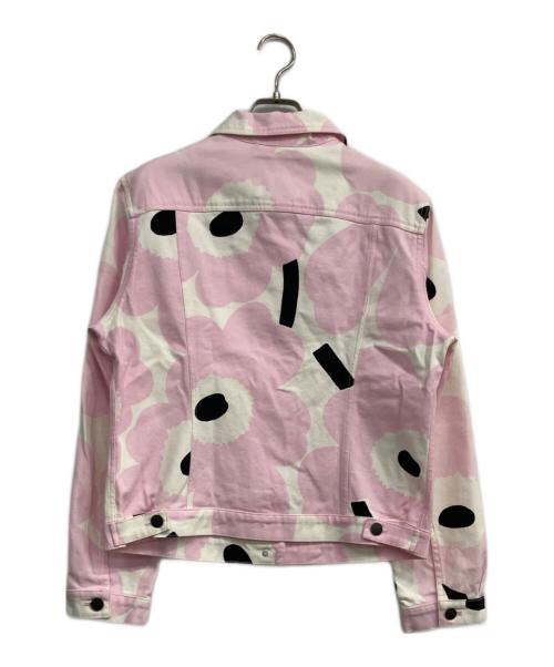 marimekko（マリメッコ）marimekko (マリメッコ) ウニッコ柄デニムジャケット ピンク サイズ:38の古着・服飾アイテム