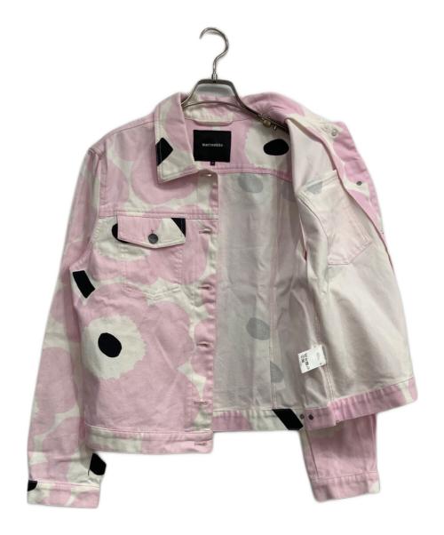 marimekko（マリメッコ）marimekko (マリメッコ) ウニッコ柄デニムジャケット ピンク サイズ:38の古着・服飾アイテム