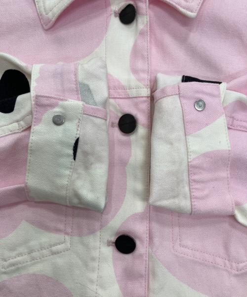 marimekko（マリメッコ）marimekko (マリメッコ) ウニッコ柄デニムジャケット ピンク サイズ:38の古着・服飾アイテム