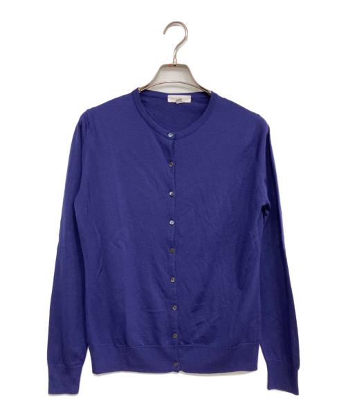 JOHN SMEDLEY（ジョンスメドレー）JOHN SMEDLEY (ジョンスメドレー) クルーネックニットカーディガン ブルー サイズ:Ⅼの古着・服飾アイテム