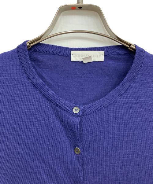JOHN SMEDLEY（ジョンスメドレー）JOHN SMEDLEY (ジョンスメドレー) クルーネックニットカーディガン ブルー サイズ:Ⅼの古着・服飾アイテム