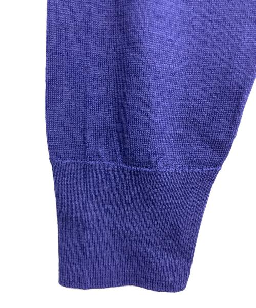JOHN SMEDLEY（ジョンスメドレー）JOHN SMEDLEY (ジョンスメドレー) クルーネックニットカーディガン ブルー サイズ:Ⅼの古着・服飾アイテム