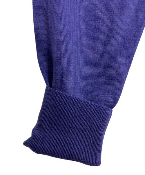 JOHN SMEDLEY（ジョンスメドレー）JOHN SMEDLEY (ジョンスメドレー) クルーネックニットカーディガン ブルー サイズ:Ⅼの古着・服飾アイテム