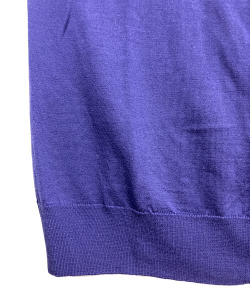 JOHN SMEDLEY（ジョンスメドレー）JOHN SMEDLEY (ジョンスメドレー) クルーネックニットカーディガン ブルー サイズ:Ⅼの古着・服飾アイテム