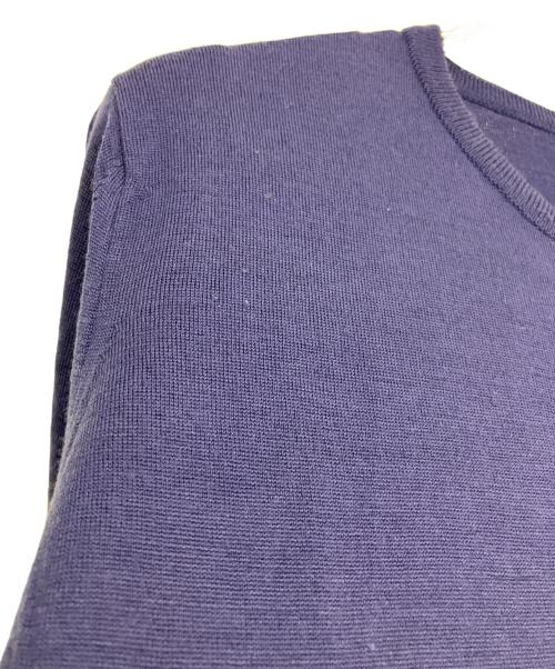 JOHN SMEDLEY（ジョンスメドレー）JOHN SMEDLEY (ジョンスメドレー) クルーネックニットカーディガン ブルー サイズ:Ⅼの古着・服飾アイテム