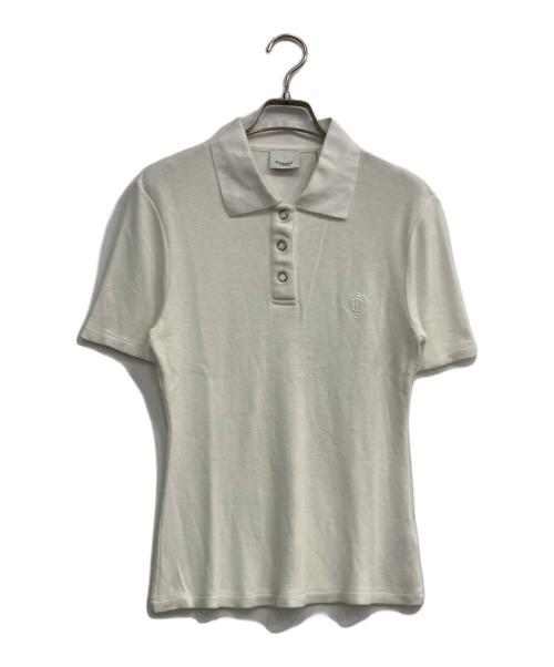BURBERRY（バーバリー）BURBERRY (バーバリー) ニットポロシャツ ホワイト サイズ:Lの古着・服飾アイテム