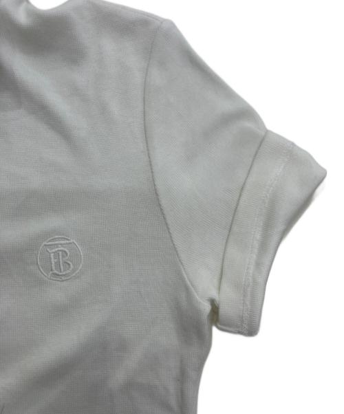 BURBERRY（バーバリー）BURBERRY (バーバリー) ニットポロシャツ ホワイト サイズ:Lの古着・服飾アイテム