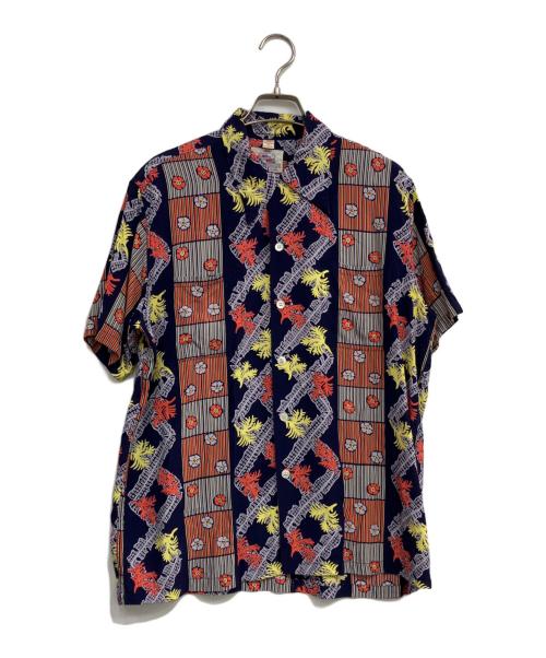 Duke Kahanamoku（デュークカハナモク）Duke Kahanamoku (デュークカハナモク) ABSTRACT CORAL STRIPE ネイビー サイズ:Ｍの古着・服飾アイテム