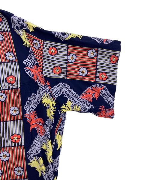 Duke Kahanamoku（デュークカハナモク）Duke Kahanamoku (デュークカハナモク) ABSTRACT CORAL STRIPE ネイビー サイズ:Ｍの古着・服飾アイテム
