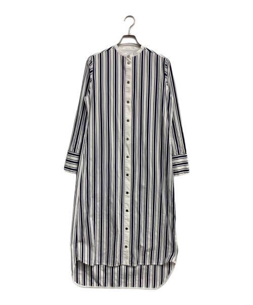 CINOH（チノ）CINOH (チノ) ストライプシャツワンピース ネイビー×ホワイト サイズ:FREEの古着・服飾アイテム