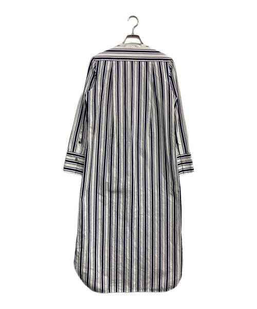 CINOH（チノ）CINOH (チノ) ストライプシャツワンピース ネイビー×ホワイト サイズ:FREEの古着・服飾アイテム