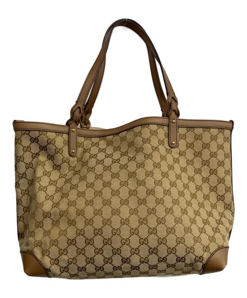 GUCCI（グッチ）GUCCI (グッチ) GGキャンバストートバッグ ベージュの古着・服飾アイテム