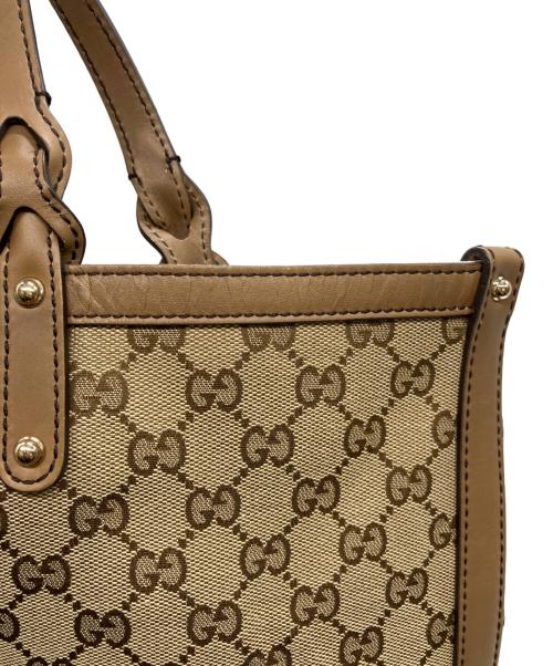 GUCCI（グッチ）GUCCI (グッチ) GGキャンバストートバッグ ベージュの古着・服飾アイテム