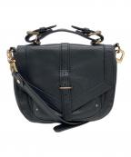 TORY BURCHトリーバーチ）の古着「フラップミニショルダーバッグ」｜ブラック
