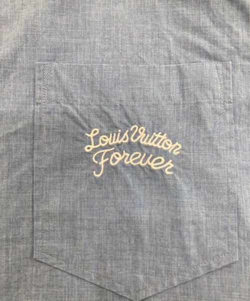 LOUIS VUITTON（ルイ ヴィトン）LOUIS VUITTON (ルイ ヴィトン) 長袖レギュラーフィットポケットロゴシャツ ブルー サイズ: Lの古着・服飾アイテム
