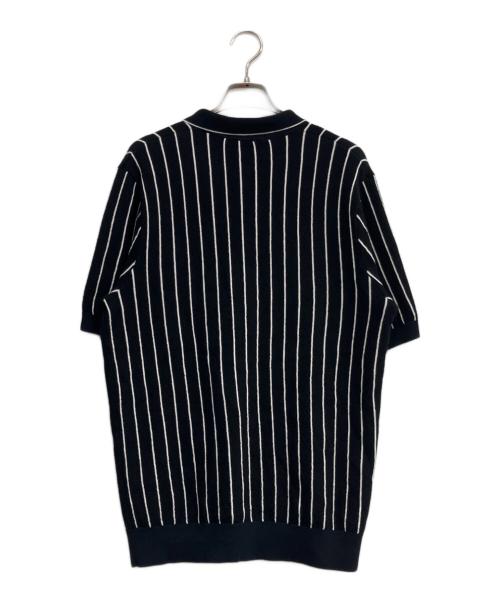FRED PERRY（フレッドペリー）FRED PERRY (フレッドペリー) Stripe Knitted Shirt ブラック サイズ:Mの古着・服飾アイテム