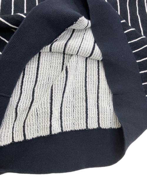 FRED PERRY（フレッドペリー）FRED PERRY (フレッドペリー) Stripe Knitted Shirt ブラック サイズ:Mの古着・服飾アイテム